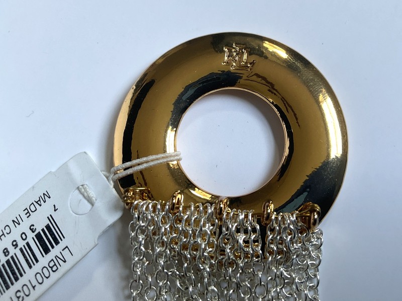 RLL Ralph Lauren | Multi-Strand Bracelet Gold/Silver Tone | Women's 7.5" NWT gallery