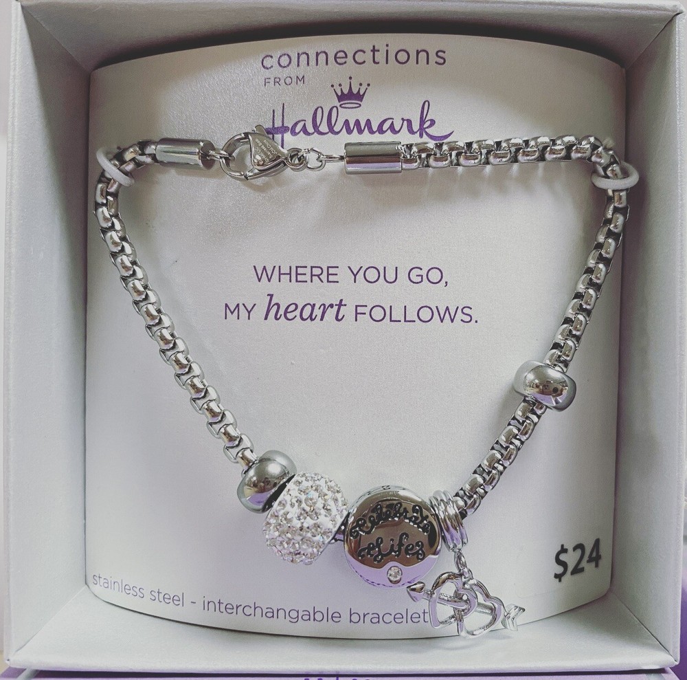 VALENTINES Interchangeable CHARM Bracelet By Hallmark Celebrate Life Heart LOVE