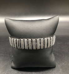 Black CZ’s & Silver Stretch Bracelet, NWT, Nickel and Lead Free Jewelry