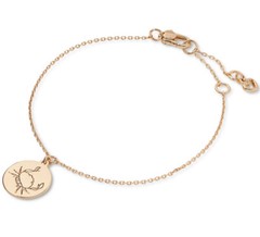 $48 NWT KATE SPADE GOLD TONE PAVE CANCER CHARM BRACELET- I7D