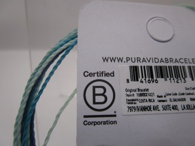 NEW ORIGINAL Pura Vida MARINE BLUE Bracelet COSTA RICA FREE 1st CLASS SHIPPING gallery