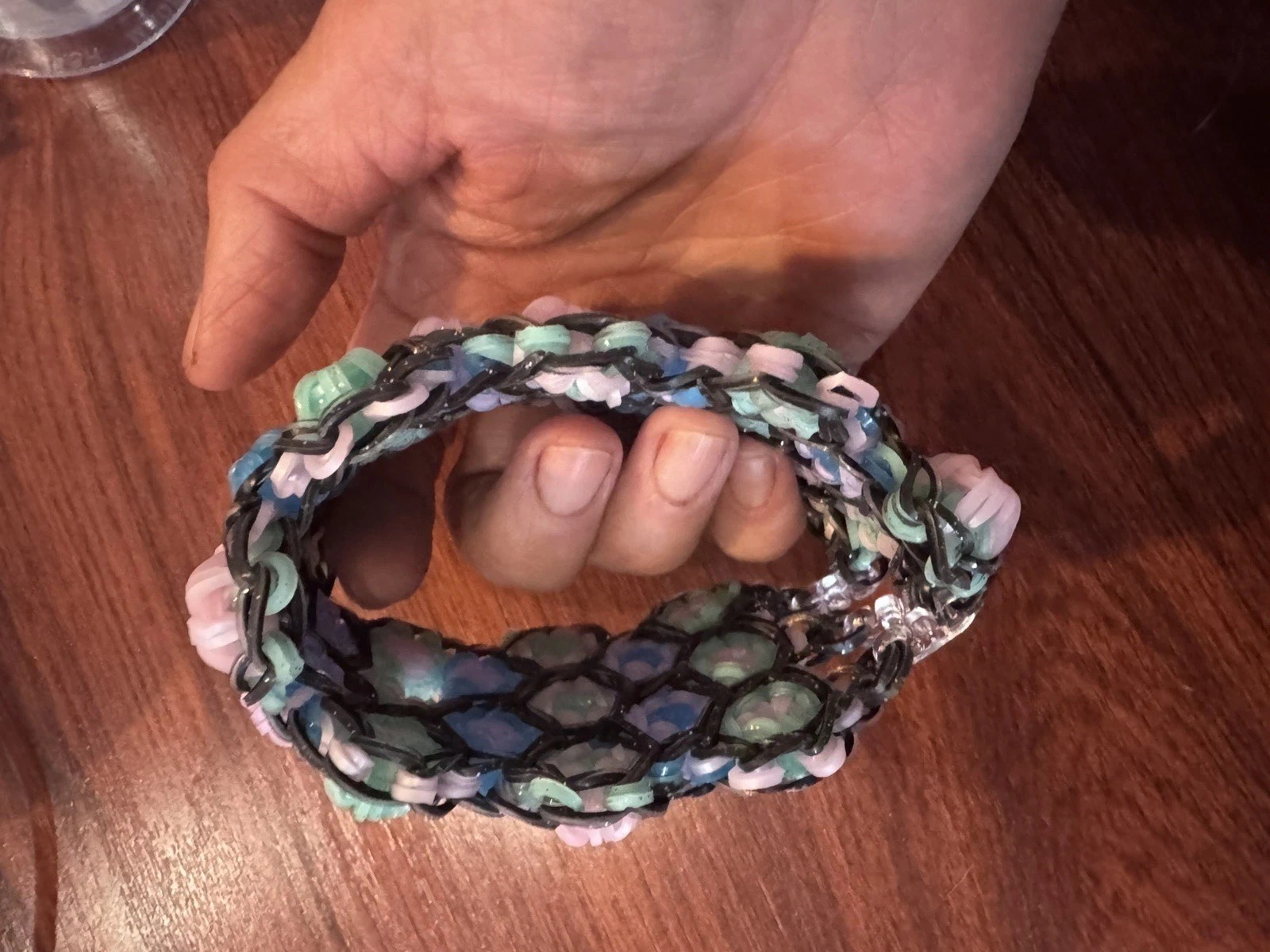 Rainbow Loom - Multicolor Rubber Slip-on Cuff gallery