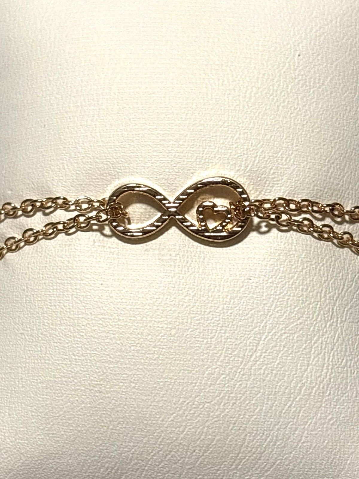 Gold Infinity Symbol Cable Chain Bracelet Adjustable Lobster Clasp No Stone gallery