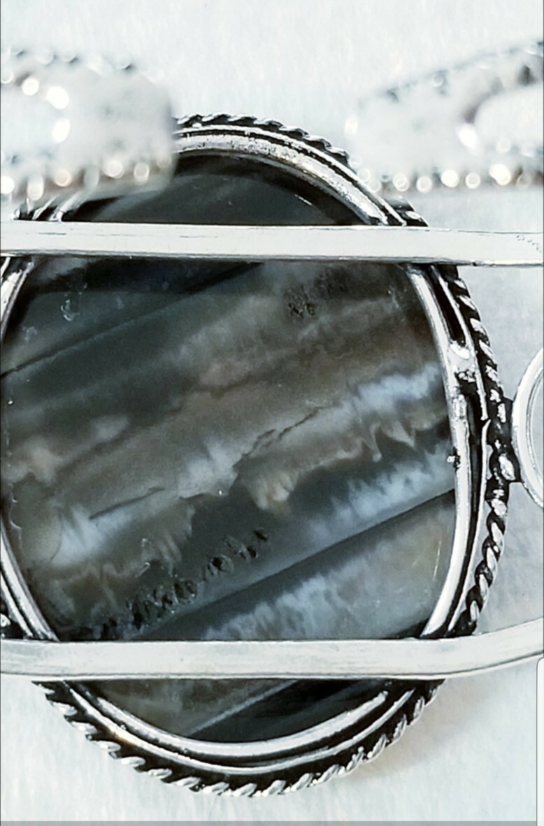 4323. Botswana Agate Handmade 925 Silver Plated Ethnic Cuff Bangle REDUCED gallery
