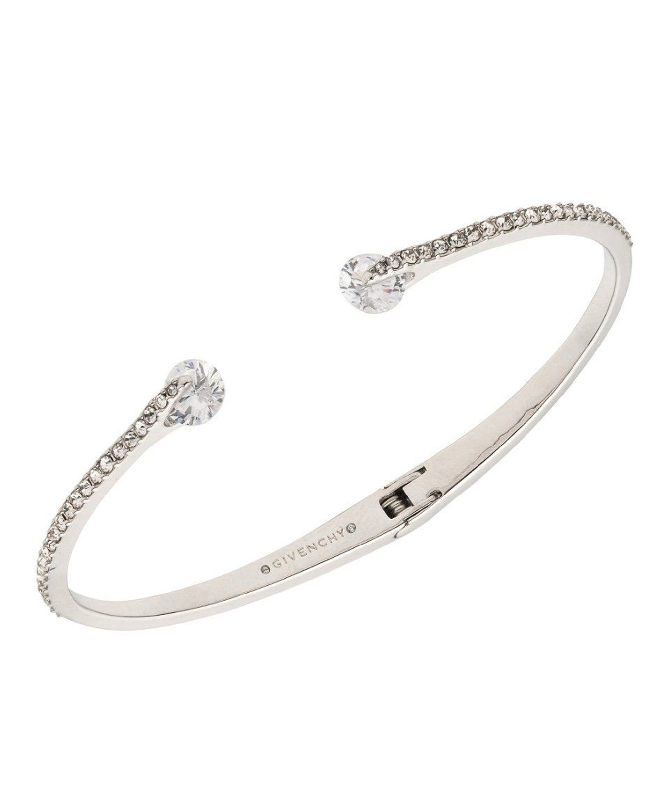 Crystal & Pavé Hinged Bangle Bracelet gallery