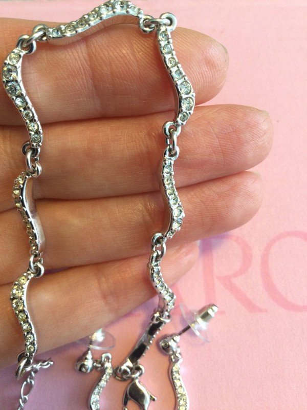 Genuine Signed Swarovski RIVIERE Crystal Bracelet and Earrings Set gallery