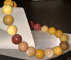 Mookaite Jasper Crystal Stretch Bracelet 8 mm 5-6.5 in Wrist Fall Vibe US Seller