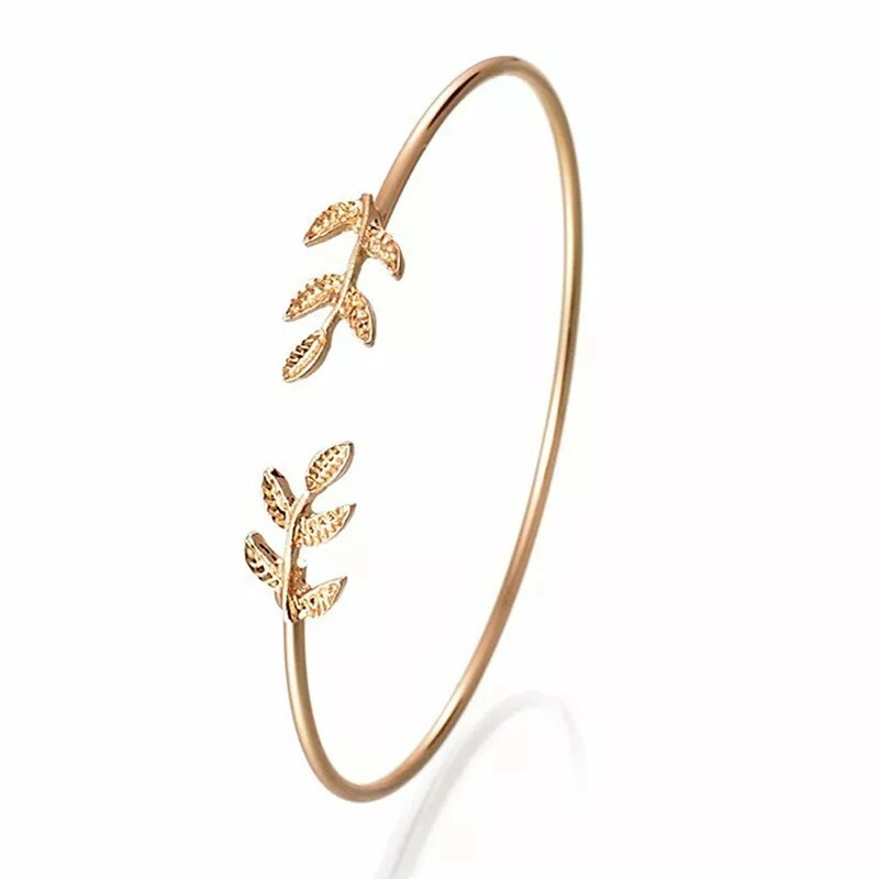 New Leaf Bracelets & Bangles Fashion Open Bangle Women Cuff Bracelet Pulseiras gallery