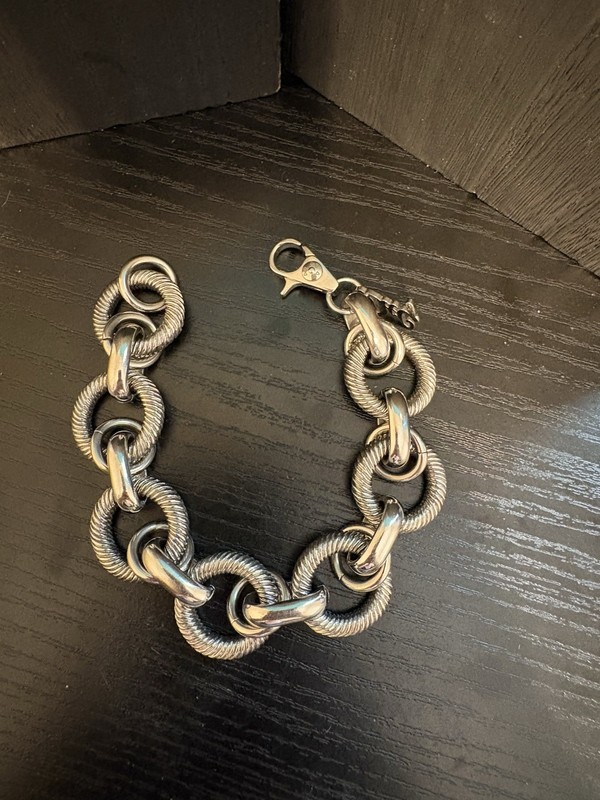 Dolce & Gabbana bracelet marine circular link 8” stainless steele lobster clasp gallery