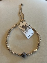 Vera Bradley NWT Baubles Bead Slider Bracelet Rose Gold Tone Crystal Pavé