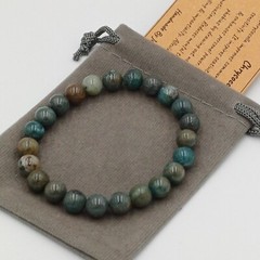 CHRYSOCOLLA Bracelet Stretch Handmade +Gift Bag & Card Crystal Gemstone 8mm