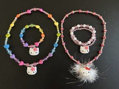 Sanrio Hello Kitty Plastic Beaded – Kid Necklace & Bracelet mixed set x 2