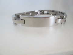 Black Jack Stainless Steel Bracelet Silver Tone Link New