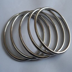 5pcs/set High Polished Silver Cuff Bangle Stainless Steel Shiny Smooth Bracelets