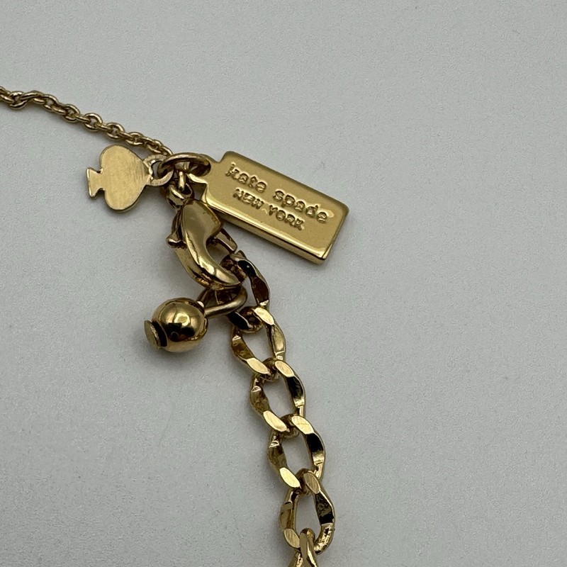 Kate Spade Say Yes Gold Crystal Bracelet Adjustable 5.7–6.75” NWT gallery