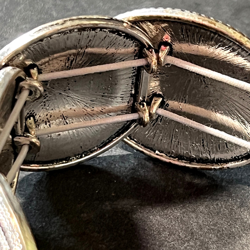 Dana Buchman Chunky Stretch Disc Bracelet Silver Plated Base Metal One Size gallery