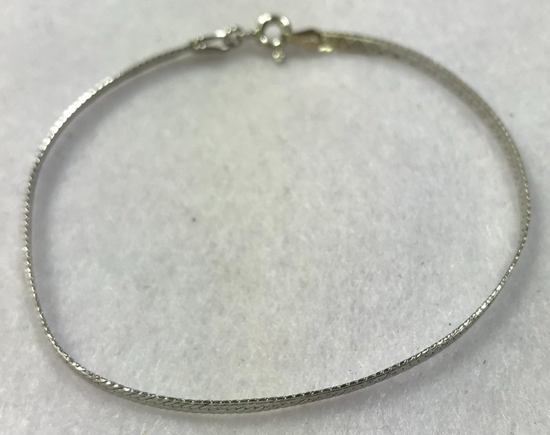 Vintage 925 Silver, Danecraft, Herringbone, Crosshatch Bracelet, Italy, JWL-1298 gallery