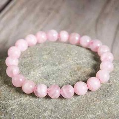 Natural Rose Quartz Stone Bracelet 8mm Beads Pink Crystal Women Bracelet Gift