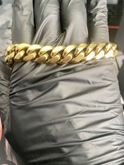 Gold gld bracelet, size 7,used,without box