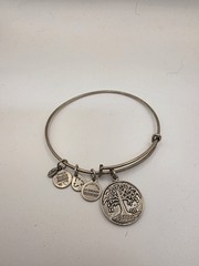 Alex And Ani Tree Of Life Silvertone Charm Bracelet