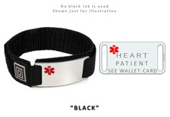 HEART PATIENT Medical Alert ID Bracelet with Red emblem.