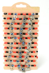 Good Luck Bracelets Evil Eye Lot Favors Mal De Hojo Pulseras Hamsa Gift 12Pc