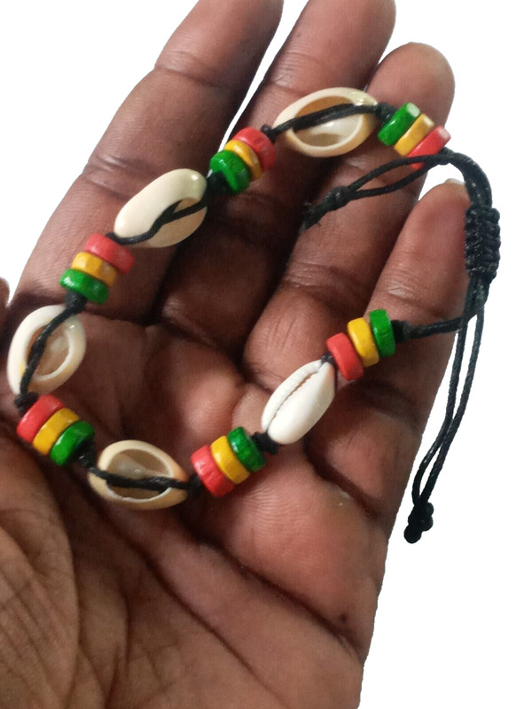 Rasta Bangle Puka Sea Shell Necklace Surfer Women Men Cowry shell gallery