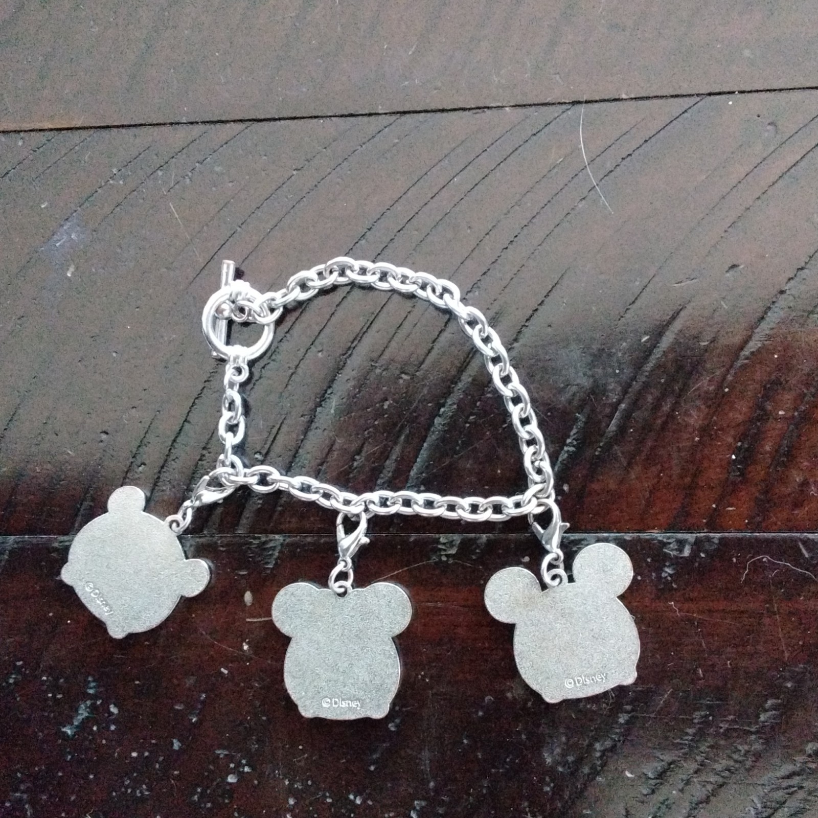 Disney Tsum Tsum Mickey & Minnie & Pooh Authentic Silver Chain Charm Bracelet gallery
