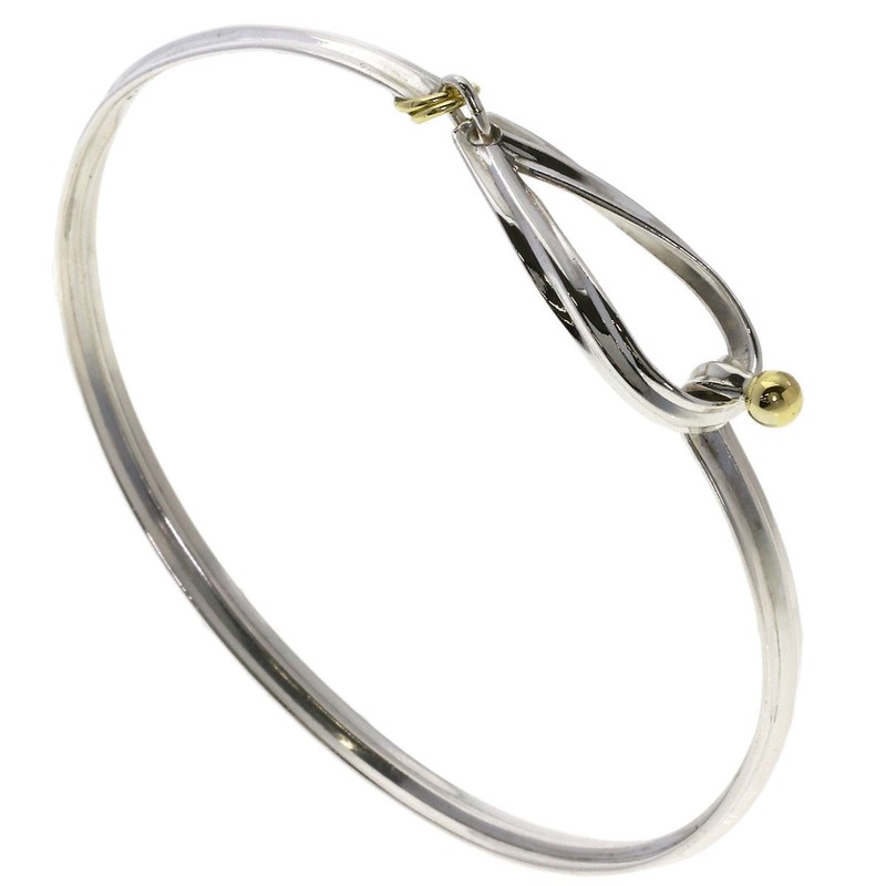 TIFFANY&Co. Hook & Eye Bracelet Silver 18K Yellow Gold Ladies [Used] gallery