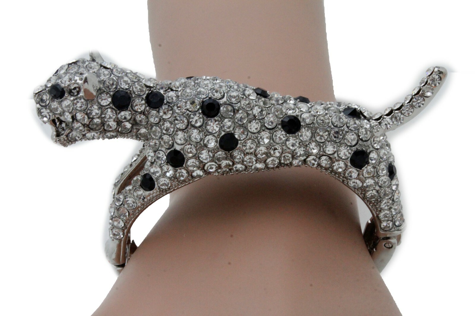 Dress Women Fashion Jewelry Silver Metal Cuff Bracelet Bling Fancy Leopard gallery