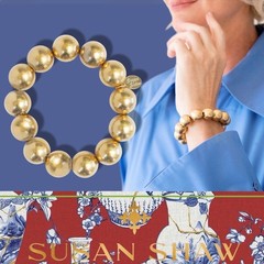 Susan Shaw Bracelet Gold Margaret Stretch Jewelry 24k TPG