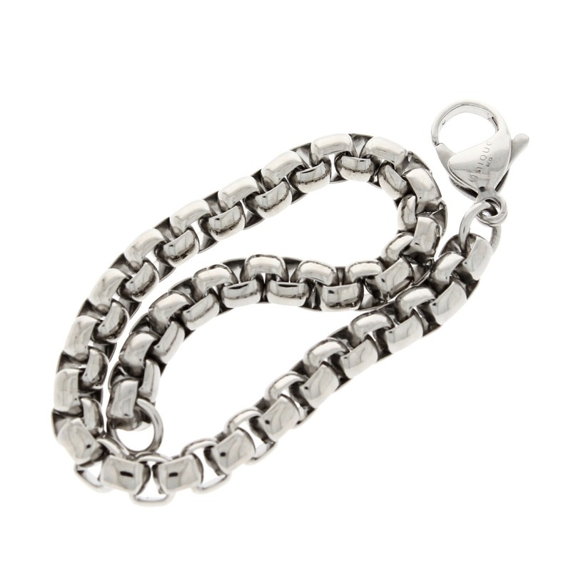 Belcher Chain Bracelet Silver Tone Stainless Steel 6mm 21cm - UNIQUE & CO gallery