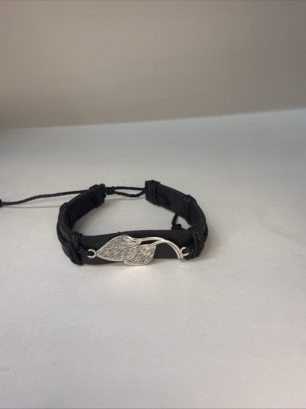 leather bracelet With Metal Leaf gallery