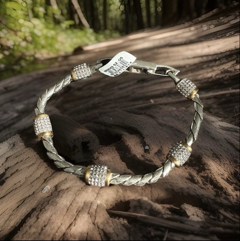 Brighton Bracelet Meridian Crystal Silver Gold NWT gallery