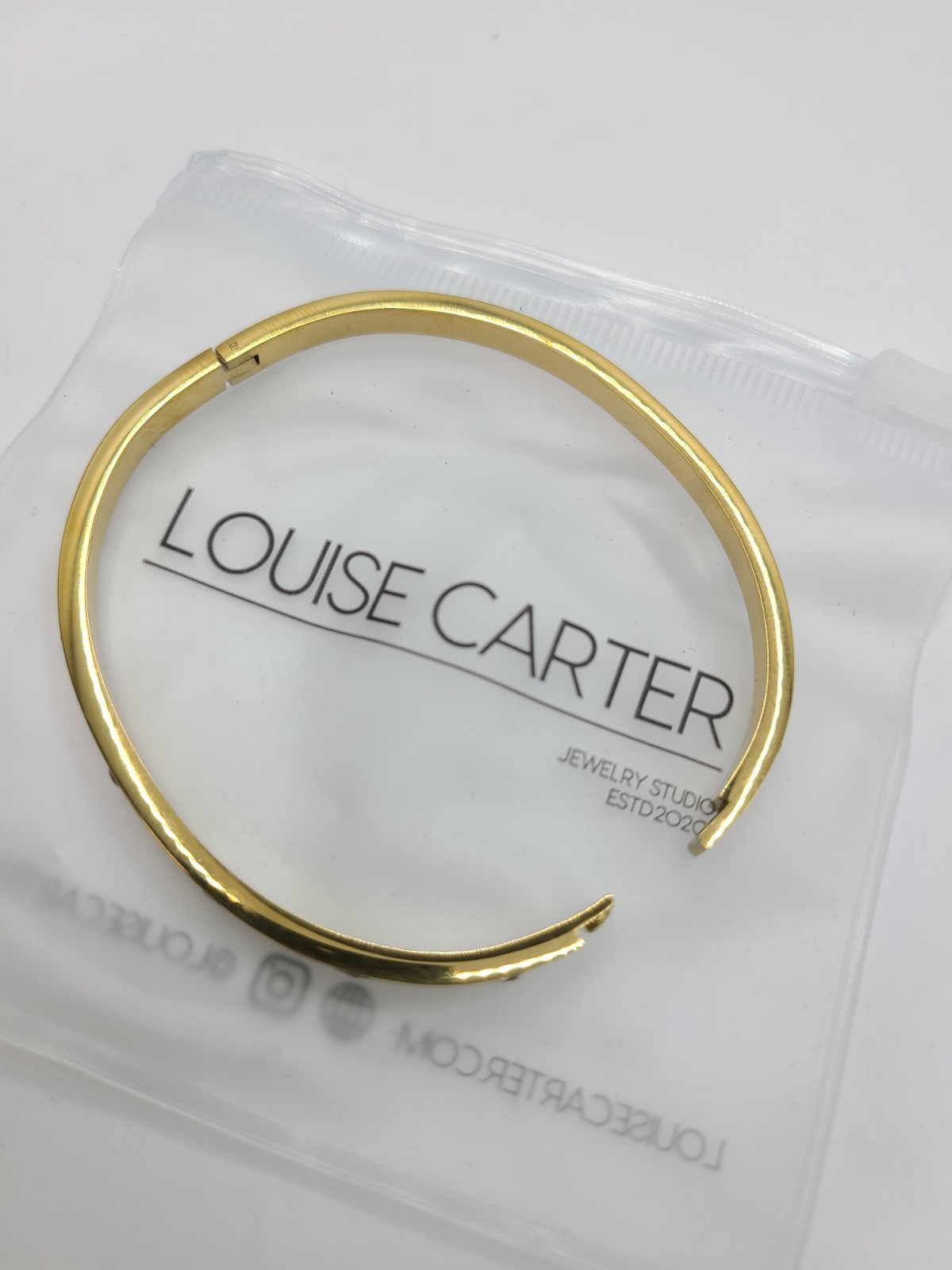 Louise Carter Crystal Hinge 14k Gold PVD Bracelet for 7.5 inch wrists gallery