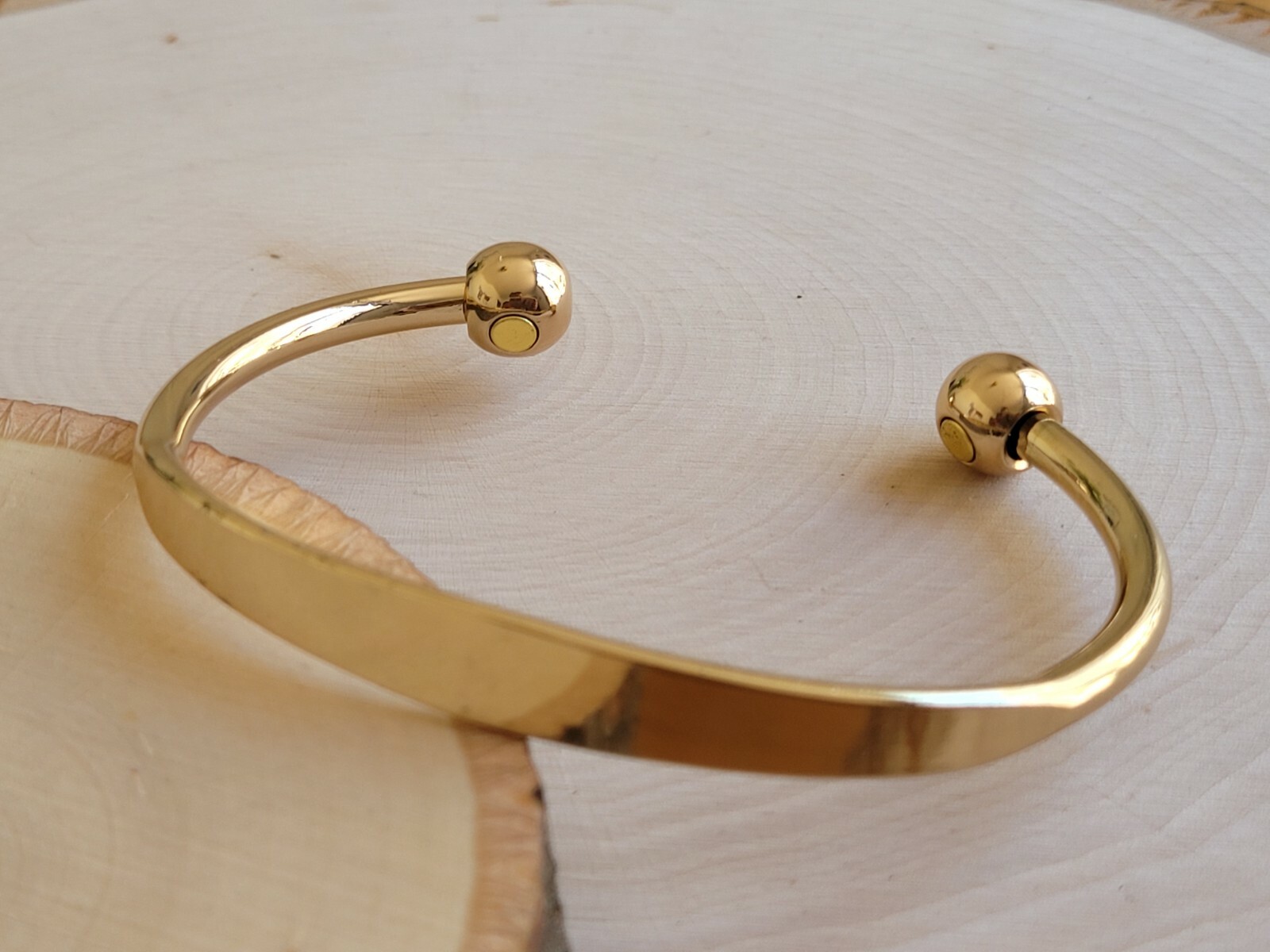 Pure Copper Magnetic Bracelet Gold Plated Arthritis Therapy Heavy Cuff Bracelet gallery