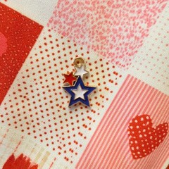 Enamel Charm DIY USA Stars American Flag Charm America 250 Years Jewelry Making