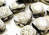 Flat Flowers Charms Rectangular 18 x 10 mm Silver color Charms DIY Making 14 pc gallery