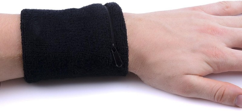 Breathable Zippered Wristbands - 2pcs Stylish Accessories for Fitness & More gallery