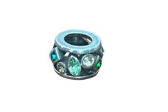 Brighton Kaleidoscope Spacer Charm- black- green crystals