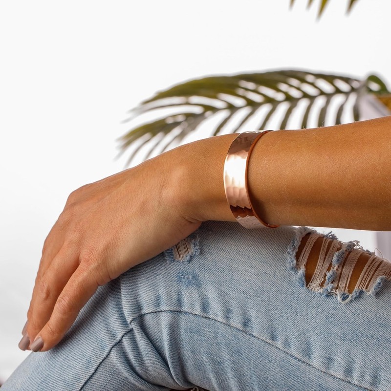 Handcrafted Copper Cuff Bracelet – 100% Pure Turkish Copper, Unisex & Adjustable gallery