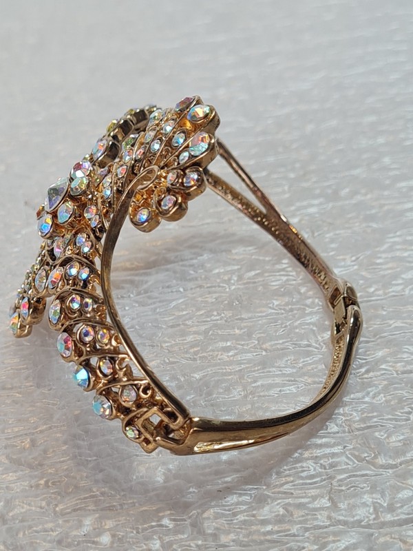 Aurora Borealis Rhinestone Cuff Bracelet - Vintage / Vintage Style? gallery
