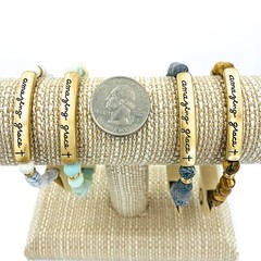 “AMAZING GRACE” 6mm Natural Stone Stretch Bracelet – Available in 4 Colors