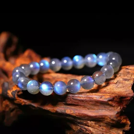 Handmade Natural Moonstone 8mm Round Beads Healing Calming Women Bracelet Gifts gallery