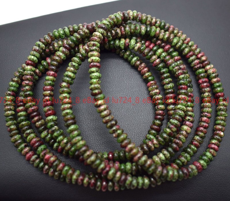 Wholesale Lot 6 Pcs Natural Multicolor Gems 2x4mm Healing Stretch Bracelet 7.5" gallery