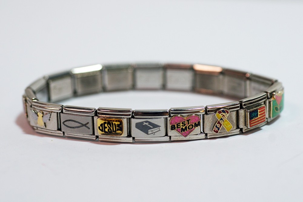 Vintage Modular Bracelet Pugster Uberry 18 Panels 6.5"