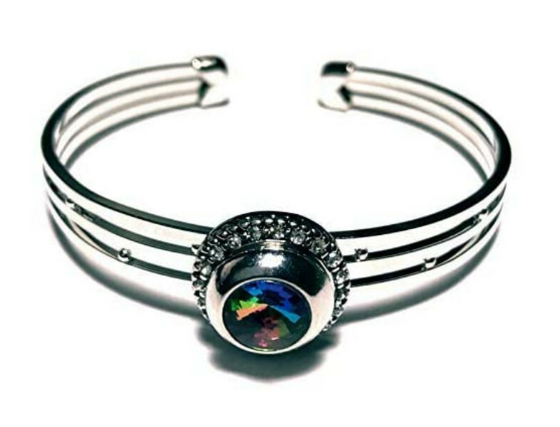 Mini Snap Jewelry Rainbow Crystal Rhinestone Stud fits 12mm Petite Ginger Charm gallery