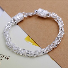 Women’s Unisex Sterling Silver Link Chain 8 Inches Lobster Bracelet L59