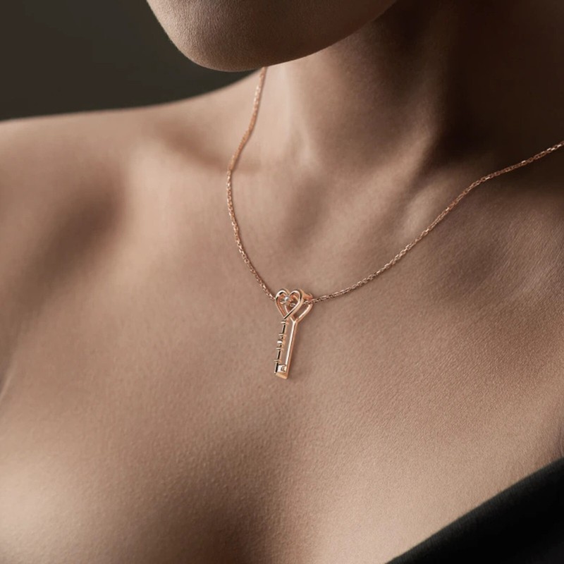 Diamond Apple Watch Band Charm Accessory In 18Kt Rose Gold Watch Strap Bar gallery