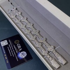 Hot Sale VVS1 Moissanite Clover Bracelet S925 Silver D Color
